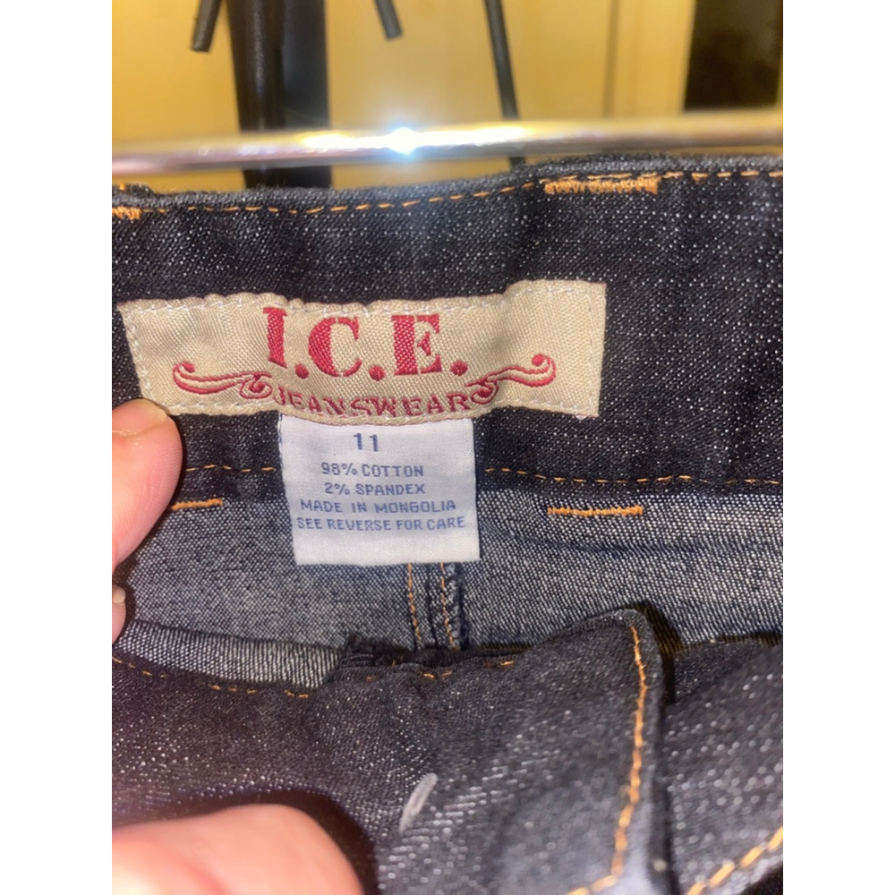 Women's vintage Y2K I.C.E. Dark Blue Mini Skirt - Picture 3 of 9
